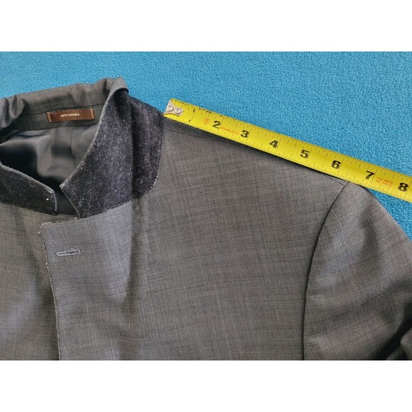 Peter Millar Sharkskin Gray Men Blazer Virgin Wool Sport Coat Jacket Size 44T - Picture 10 of 16